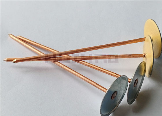 پین های جوشی سر جام فولادی 4 اینچی با واشر کاغذی که برای بستن عایق حرارتی استفاده می شود