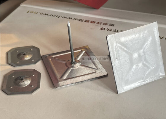 سنگ وول عایق بندی ثابت کردن خود چسب عایق بندی چوبی پین 12Gauge 1-1 / 2 "با مربع قفل واشر