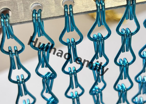 پرده زنجیری فلزی آلومینیومی 12x24 میلی متر با درمان آنودیزه شده