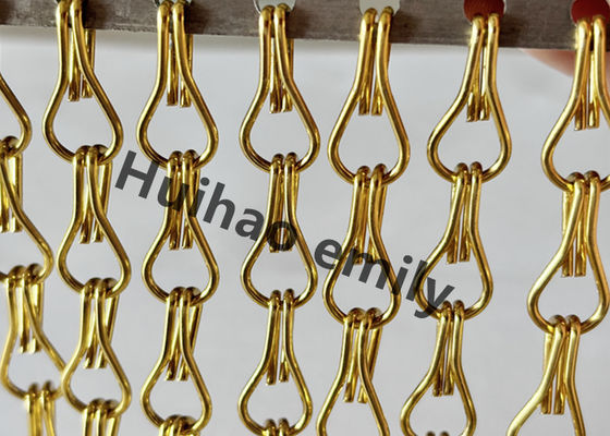پرده زنجیری فلزی آلومینیومی 12x24 میلی متر با درمان آنودیزه شده
