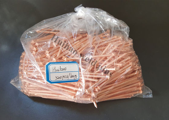 پین های جوش میله ای تخلیه خازنی با نوک مخروطی، فولاد ملایم با روکش مس