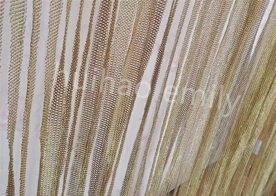 فولاد ضد زنگ 7mm حلقه شبکه زنجیره ای پرده پست با فرنگ