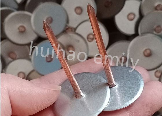 38mm مس پوشانده شده کپس سر جوش پین برای لوله های عایق