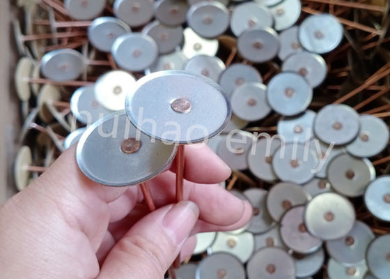 38mm مس پوشانده شده کپس سر جوش پین برای لوله های عایق