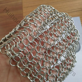 اسکرابرهای مشبک حلقه‌ای زنجیره‌ای استیل ضد زنگ 7 اینچی در 7 اینچی برای ظروف پخت و پز چدنی