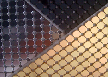 4mm رنگ طلایی آلومینیوم Sequin Mesh فلزی برای دکوراسیون هتل