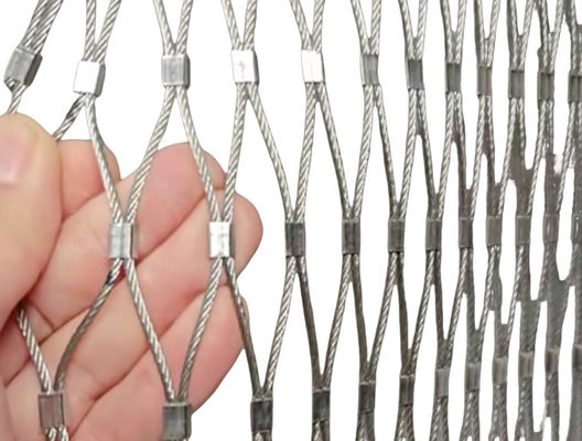 معماری انعطاف پذیر 2' 'X 2'' SS304 شبکه طناب برای ایمنی