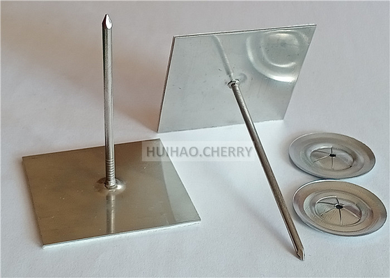 پین های عایق پایه چسبنده 4-1/2 اینچی فولاد گالوانیزه برای بستن پوشش کانال یا تخته عایق