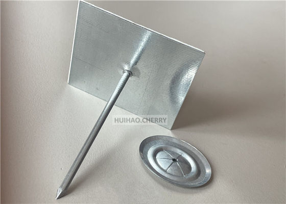 تخته عایق و پشم معدنی تثبیت خود چسب آلومینیوم استیک پین 65 میلی متر با کلیپ