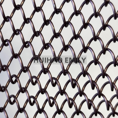پرده مش فلزی انعطاف پذیر از جنس آلیاژ آلومینیوم 0.8mmx8mm