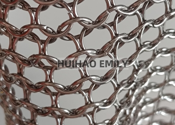 0.8x7mm نوع متال حلقه شبک پرده برای تزئینات داخلی