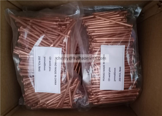 کانسپاتور فولادی چسبیده به مس، پن های جوش 3x65mm برای عایق بندی و اتصال به فلزات مختلف