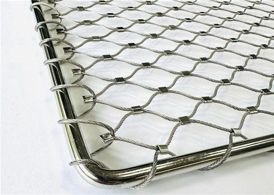 توری طناب فولادی ضد زنگ انعطاف پذیر 2 میلی متری گرید 316 برای محوطه حیوانات باغ وحش و تور پرنده