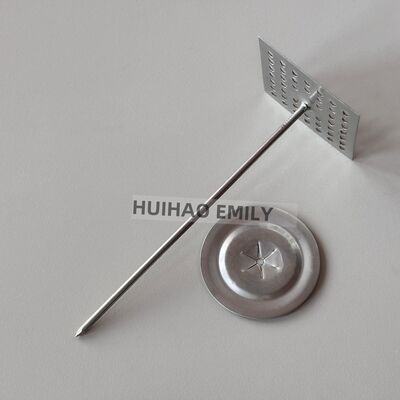 50mm پایه سوراخ شده پين هاي عایق سازي از پشم سنگي با کلاه گنبد