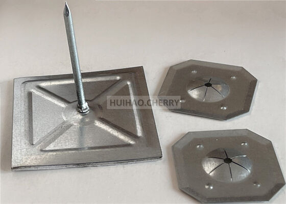 سنگ وول عایق بندی ثابت کردن خود چسب عایق بندی چوبی پین 12Gauge 1-1 / 2 "با مربع قفل واشر