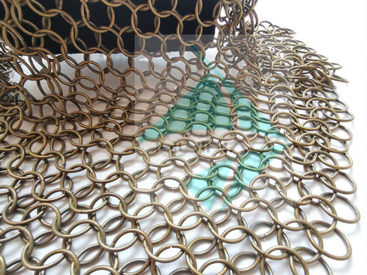 2mm 20mm Metal Ring Mesh Partition پرده پرده پوشی تزئینات