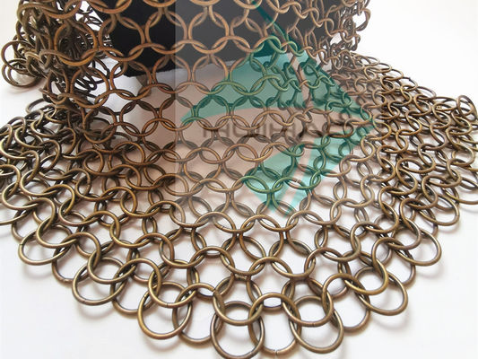 2mm 20mm Metal Ring Mesh Partition پرده پرده پوشی تزئینات