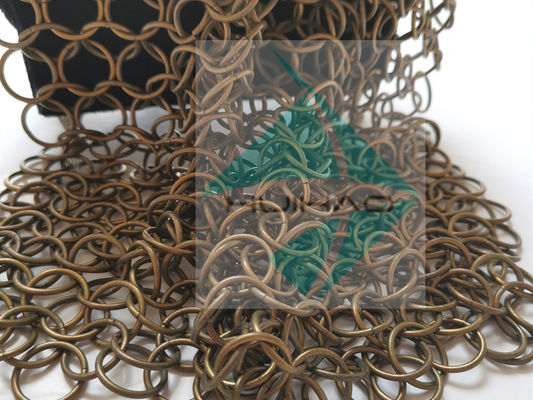 2mm 20mm Metal Ring Mesh Partition پرده پرده پوشی تزئینات