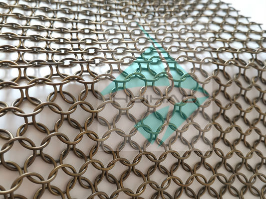 2mm 20mm Metal Ring Mesh Partition پرده پرده پوشی تزئینات