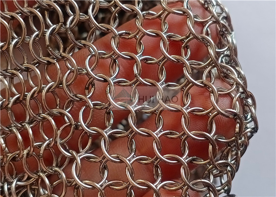 مش سیم پستی زنجیر فولاد ضد زنگ جوش 0.8x7 میلی متری که برای پرده های تقسیم کننده اتاق استفاده می شود