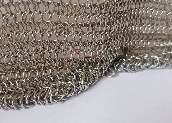 0.53x3.81mm فولاد ضد زنگ ولسواید زنجیری حلقه ای برای پرده های فلزی