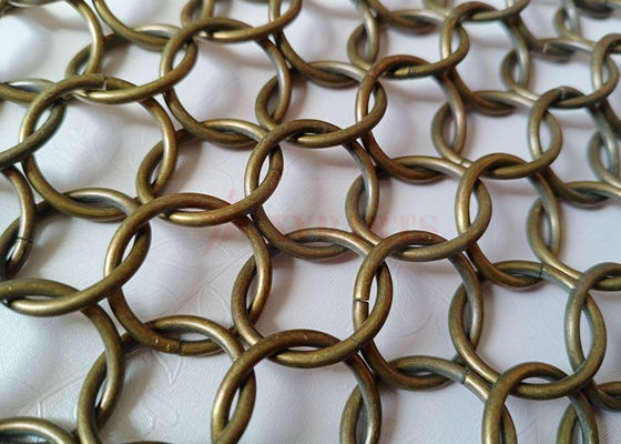 مش حلقه فلزی رنگ برنز 1.5x15mm به عنوان پارتیشن فضایی برای مرکز خرید