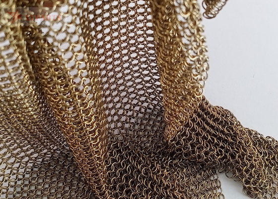 تزیین فضای داخلی پرده مشبک برنجی رنگی 0.53mm 3.81mm
