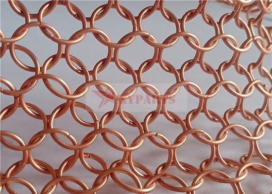 1.2x10mm پارچه زنجیری در رنگ مس برای تزئینات معماری