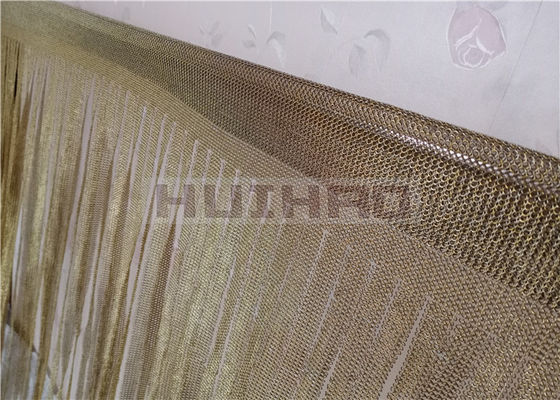 0.53x3.81mm فولاد ضد زنگ فلزی حلقه میش مس رنگ برای پرده های رشته