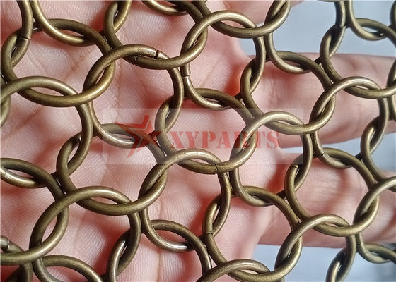 پرده مش حلقه ای برنزی 1.5x15mm برای ساخت فروشگاه