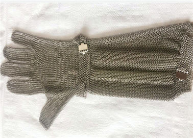دستمال ایمنی SS Chain Mail مش ، دستکشهای ایمنی مقاوم با طول طولانی را برش داده است