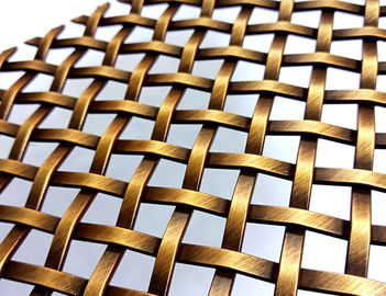 بافت نوع معماری تزئینی Antique Brass Mesh Fabric In Stock