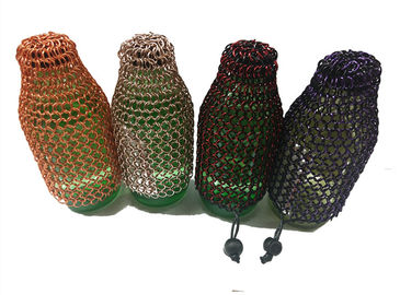کیسه بطری شراب مش حلقه ای فلزی آلیاژ آلومینیوم Chainmail