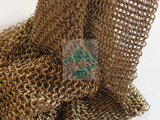 حلقه بافت Chainmail نوع مش عتیقه ظاهر پارچه ای مش فلزی با رنگ فلزی برای پنجره سایه آفتاب