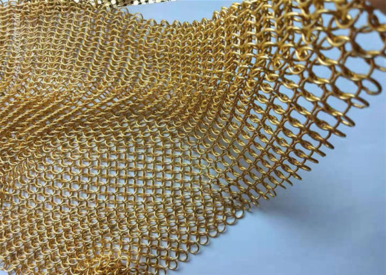 مش حلقه ای بافته شده از جنس استنلس استیل 1.2 میلی متری برای دکوراسیون داخلی