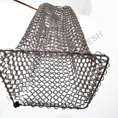 پارچه مش حلقه ای 1.2 میلی متری جوش داده شده نقره ای برای تزئین دیوار نما