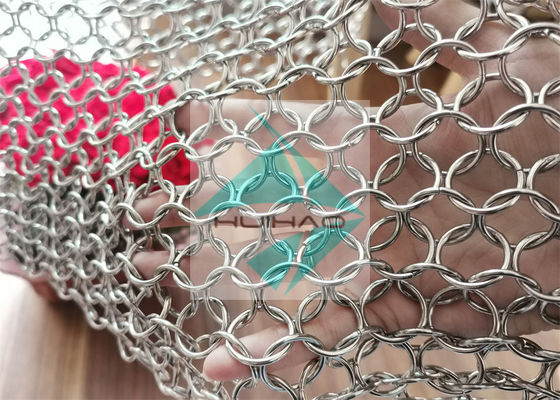 مش حلقه فلزی Pvd جوش داده شده Chainmail برای دکوراسیون نما