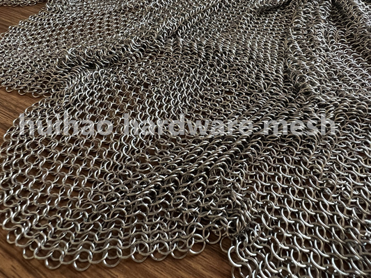 304 Ss زنجیره ای پست حلقه پارچه مش فلزی برای درایور دکوراسیون