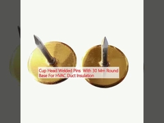 پین های جوشیده شده با 30 میلی متر پایه گرد برای عایق بندی کانال های HVAC