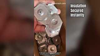 پین ها و واشرهای عایق برای محکم کردن تخته عایق روی دیوارها و سقف ها